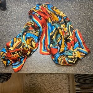 Vibrant Abstract Patterned Scarf